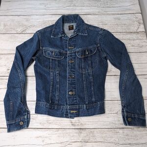 Vintage Lee Riders Made In Canada Denim Jean Jacket Medium To Dark Wash